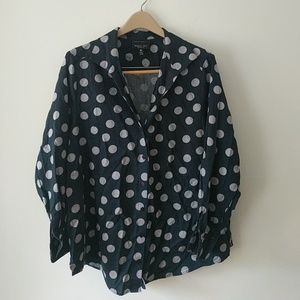 Foxcroft polka dot button shirt 14w